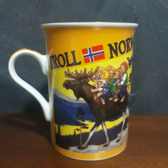 Troll Norway Trolls Coffee Mug Tea Cup Norway Porcelain by Way Nor - Picture 1 of 9